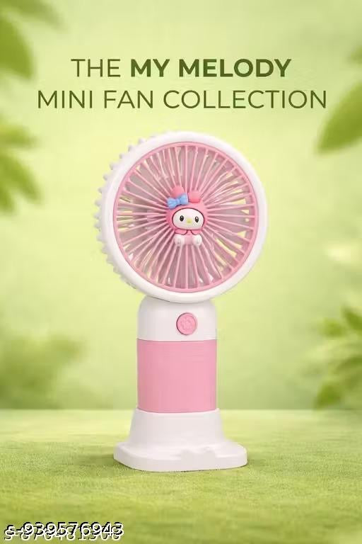 My Melody Mini Portable Fan – Cute USB Rechargeable Hand Fan